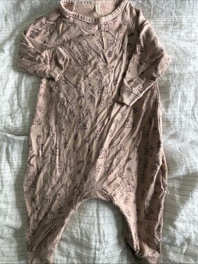 Brand Baby Soft Rose Woodland Footed One-Piece